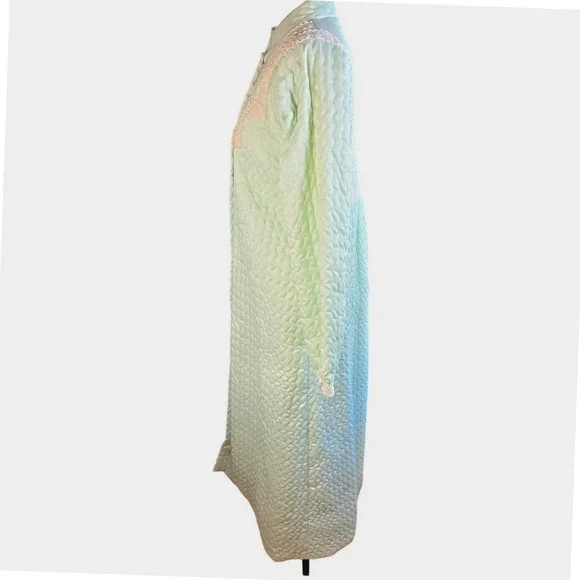 60s Vintage Christian Dior Lane Bryant Robe Women's‎ Small Quilted Lace Robe - Picture 9 of 16